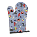 Scottish Terrier Dog House Collection Oven Mitt Heat Resistant Thick Oven Mitt for Hot Pans and Oven, Kitchen Mitt Protect Hands, Cooking Baking Glove