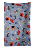 Siberian Husky Dog House Collection Kitchen Towel Velour Plush Front and Cotton Loop Back Machine Washable