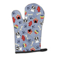 Dog House Collection Boston Terrier Oven Mitt Heat Resistant Thick Oven Mitt for Hot Pans and Oven, Kitchen Mitt Protect Hands, Cooking Baking Glove