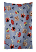 Dog House Collection Yorkie Yorkishire Terrier Kitchen Towel Velour Plush Front and Cotton Loop Back Machine Washable