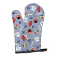Dog House Collection Maltese Oven Mitt Heat Resistant Thick Oven Mitt for Hot Pans and Oven, Kitchen Mitt Protect Hands, Cooking Baking Glove
