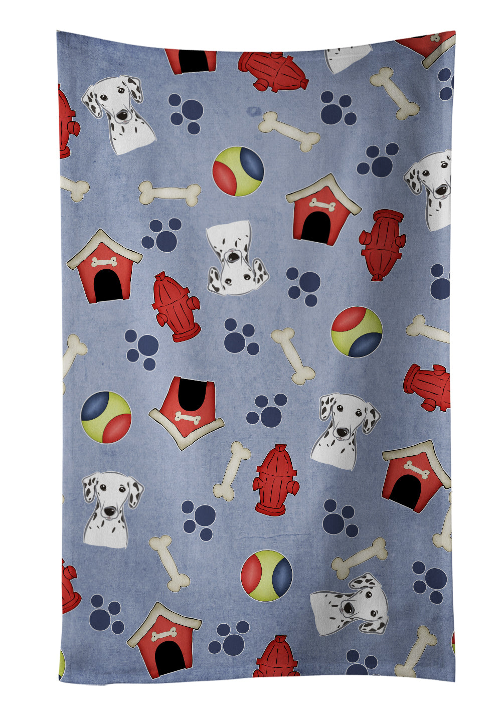 Dog House Collection Dalmatian Kitchen Towel Velour Plush Front and Cotton Loop Back Machine Washable