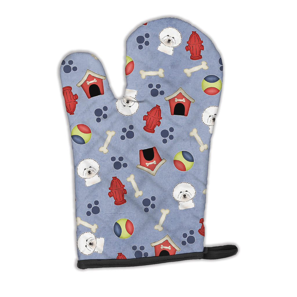 Dog House Collection Bichon Frise Oven Mitt Heat Resistant Thick Oven Mitt for Hot Pans and Oven, Kitchen Mitt Protect Hands, Cooking Baking Glove