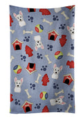 Dog House Collection Westie Kitchen Towel Velour Plush Front and Cotton Loop Back Machine Washable
