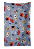 Dog House Collection Borzoi Kitchen Towel Velour Plush Front and Cotton Loop Back Machine Washable