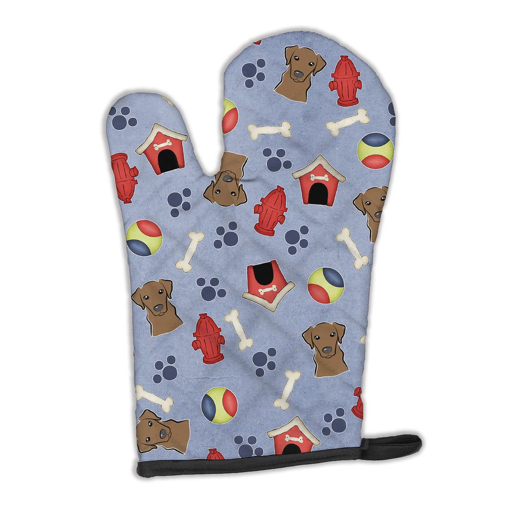 Dog House Collection Chocolate Labrador Oven Mitt Heat Resistant Thick Oven Mitt for Hot Pans and Oven, Kitchen Mitt Protect Hands, Cooking Baking Glove