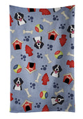 Dog House Collection Bernese Mountain Dog Kitchen Towel Velour Plush Front and Cotton Loop Back Machine Washable