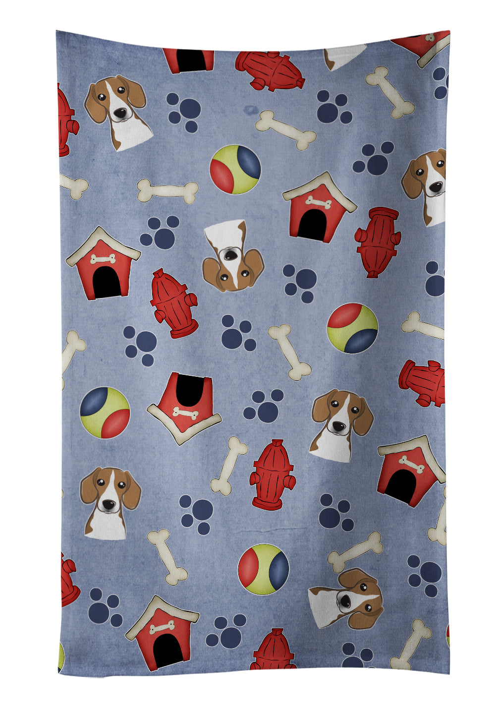 Dog House Collection Beagle Kitchen Towel Velour Plush Front and Cotton Loop Back Machine Washable