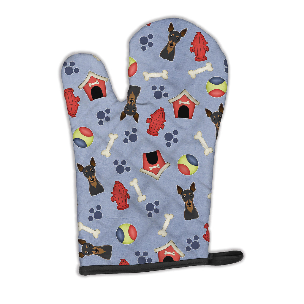 Dog House Collection Min Pin Oven Mitt Heat Resistant Thick Oven Mitt for Hot Pans and Oven, Kitchen Mitt Protect Hands, Cooking Baking Glove