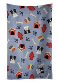 Dog House Collection Border Collie Kitchen Towel Velour Plush Front and Cotton Loop Back Machine Washable