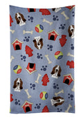 Dog House Collection Basset Hound Kitchen Towel Velour Plush Front and Cotton Loop Back Machine Washable
