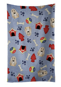 Dog House Collection Afghan Hound Kitchen Towel Velour Plush Front and Cotton Loop Back Machine Washable