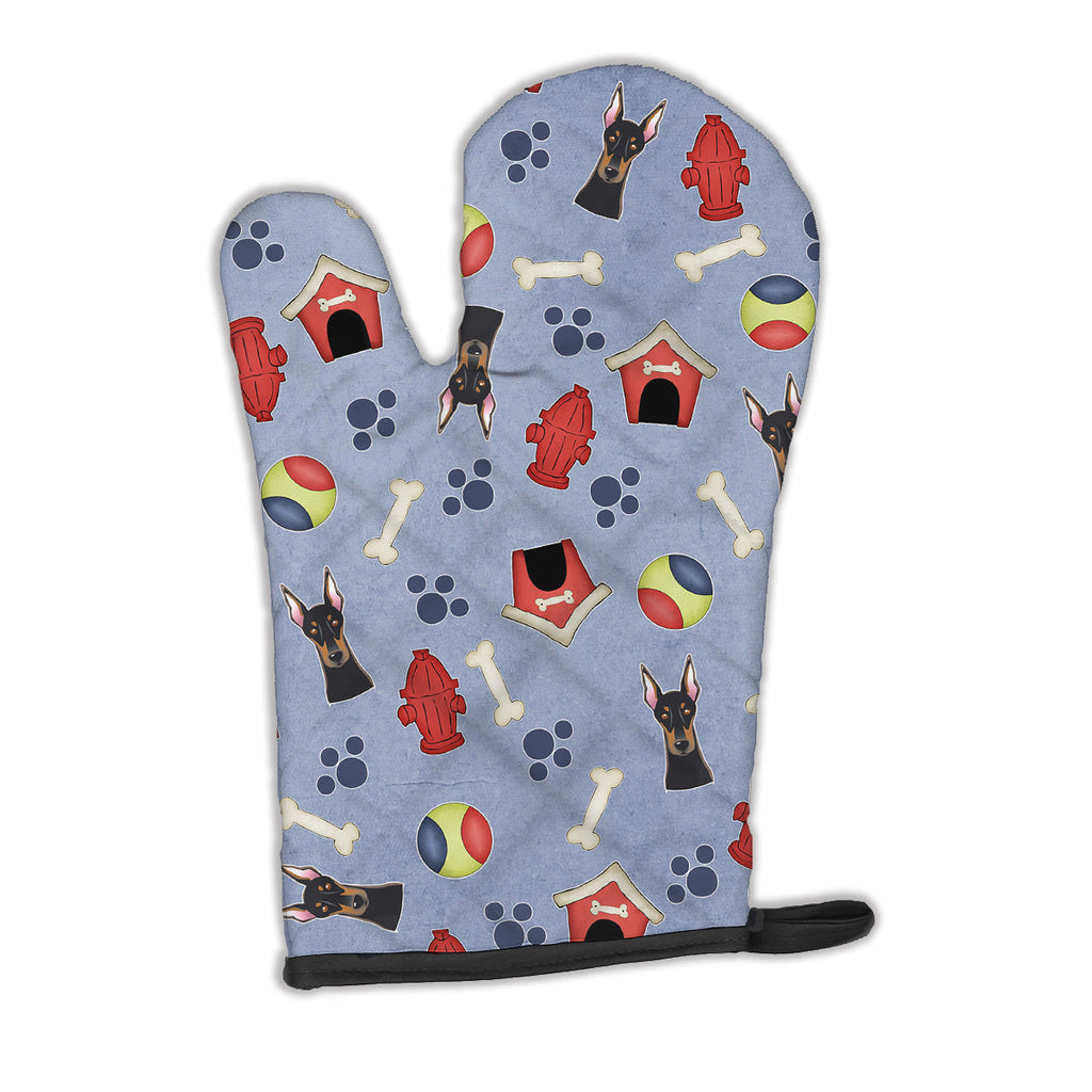 Dog House Collection Doberman Oven Mitt Heat Resistant Thick Oven Mitt for Hot Pans and Oven, Kitchen Mitt Protect Hands, Cooking Baking Glove
