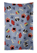 Dog House Collection Saint Bernard Kitchen Towel Velour Plush Front and Cotton Loop Back Machine Washable