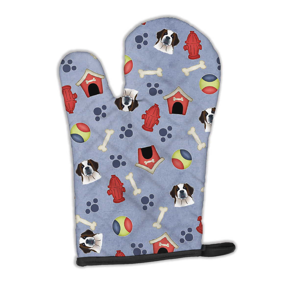 Dog House Collection Saint Bernard Oven Mitt Heat Resistant Thick Oven Mitt for Hot Pans and Oven, Kitchen Mitt Protect Hands, Cooking Baking Glove
