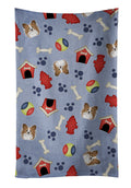 Dog House Collection Papillon Kitchen Towel Velour Plush Front and Cotton Loop Back Machine Washable