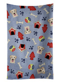 Dog House Collection Golden Retriever Kitchen Towel Velour Plush Front and Cotton Loop Back Machine Washable