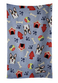 Dog House Collection Tricolor Corgi Kitchen Towel Velour Plush Front and Cotton Loop Back Machine Washable