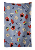 Dog House Collection Buff Poodle Kitchen Towel Velour Plush Front and Cotton Loop Back Machine Washable