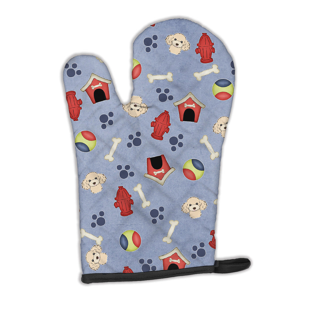Dog House Collection Buff Poodle Oven Mitt Heat Resistant Thick Oven Mitt for Hot Pans and Oven, Kitchen Mitt Protect Hands, Cooking Baking Glove
