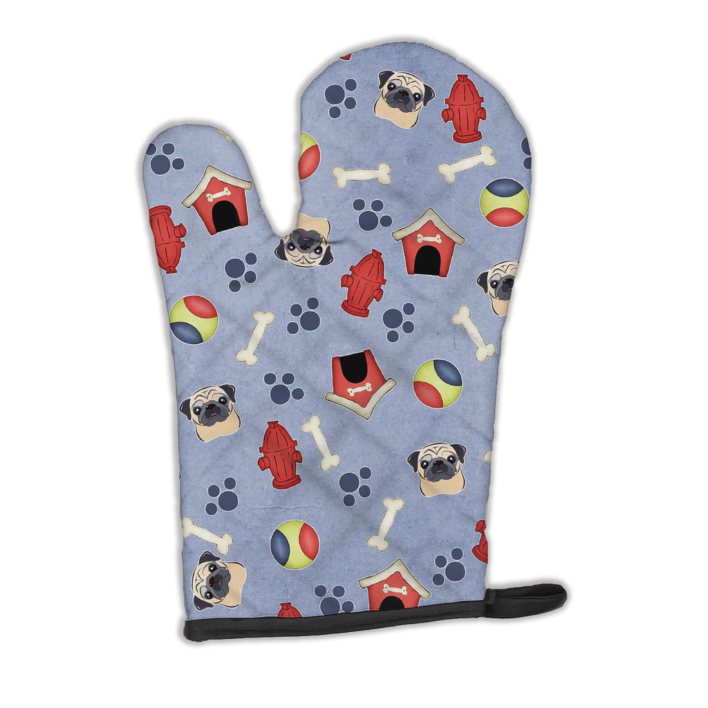 Dog House Collection Fawn Pug Oven Mitt Heat Resistant Thick Oven Mitt for Hot Pans and Oven, Kitchen Mitt Protect Hands, Cooking Baking Glove