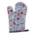 Dog House Collection Fawn Pug Oven Mitt Heat Resistant Thick Oven Mitt for Hot Pans and Oven, Kitchen Mitt Protect Hands, Cooking Baking Glove