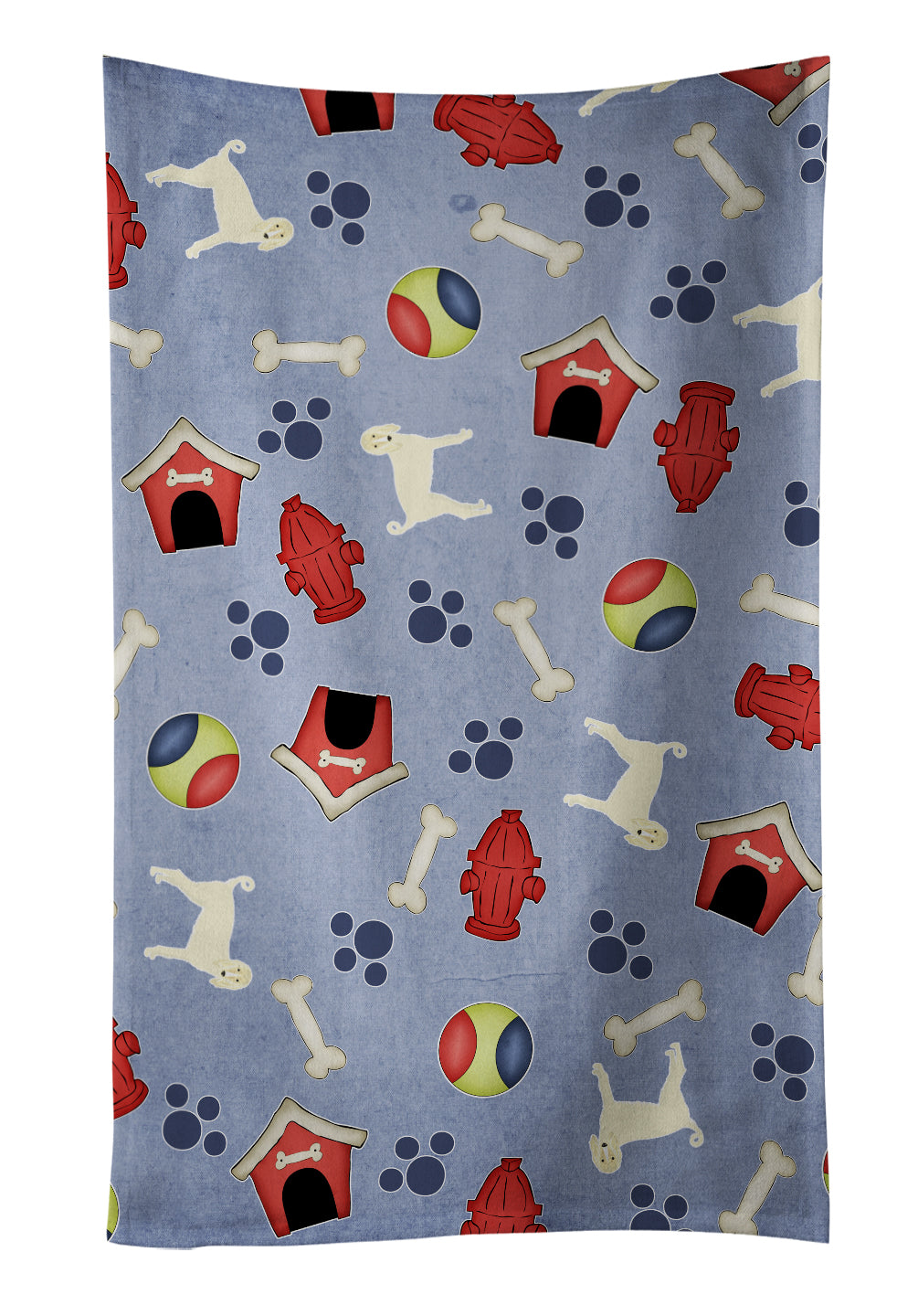 Dog House Collection Afghan Hound Kitchen Towel Velour Plush Front and Cotton Loop Back Machine Washable