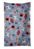 Dog House Collection Afghan Hound Kitchen Towel Velour Plush Front and Cotton Loop Back Machine Washable