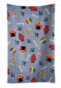 Dog House Collection Basenji Kitchen Towel Velour Plush Front and Cotton Loop Back Machine Washable