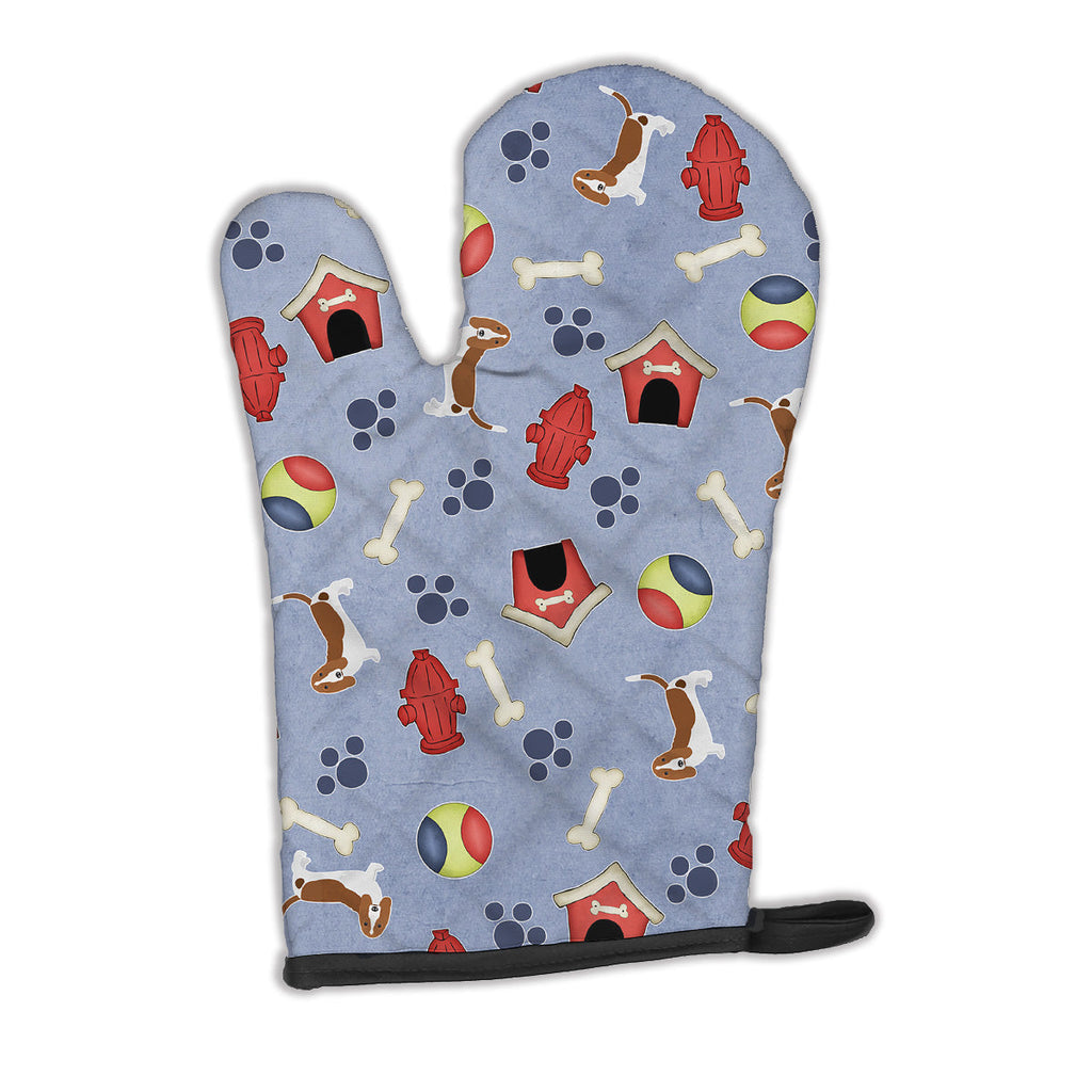 Dog House Collection Basset Hound Oven Mitt Heat Resistant Thick Oven Mitt for Hot Pans and Oven, Kitchen Mitt Protect Hands, Cooking Baking Glove