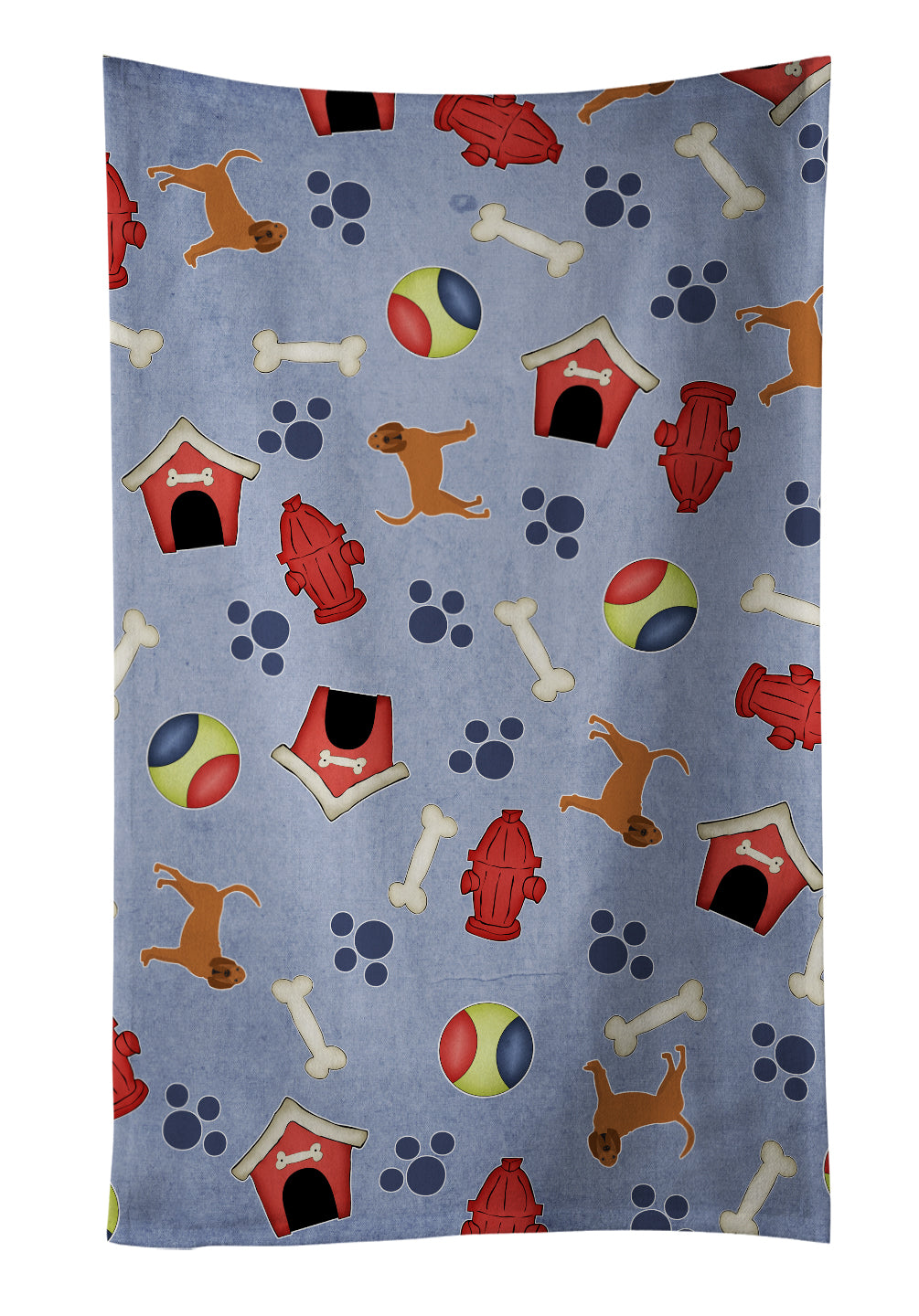 Dog House Collection Bloodhound Kitchen Towel Velour Plush Front and Cotton Loop Back Machine Washable