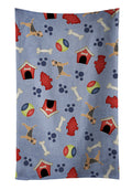 Dog House Collection Border Terrier Kitchen Towel Velour Plush Front and Cotton Loop Back Machine Washable