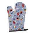 Dog House Collection Longhair Black  Tan Chihuahua Oven Mitt Heat Resistant Thick Oven Mitt for Hot Pans and Oven, Kitchen Mitt Protect Hands, Cooking Baking Glove