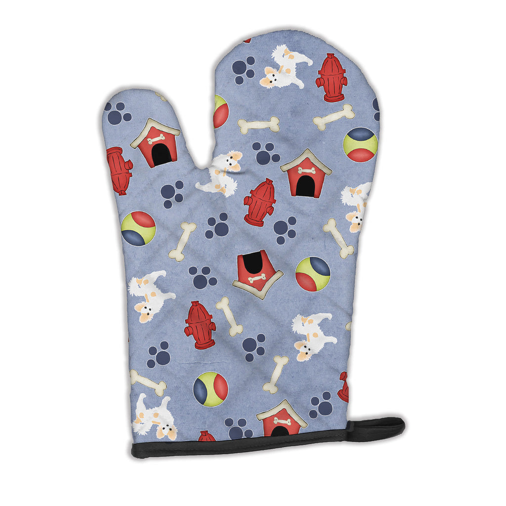 Dog House Collection Longhair Pied Chihuahua Oven Mitt Heat Resistant Thick Oven Mitt for Hot Pans and Oven, Kitchen Mitt Protect Hands, Cooking Baking Glove
