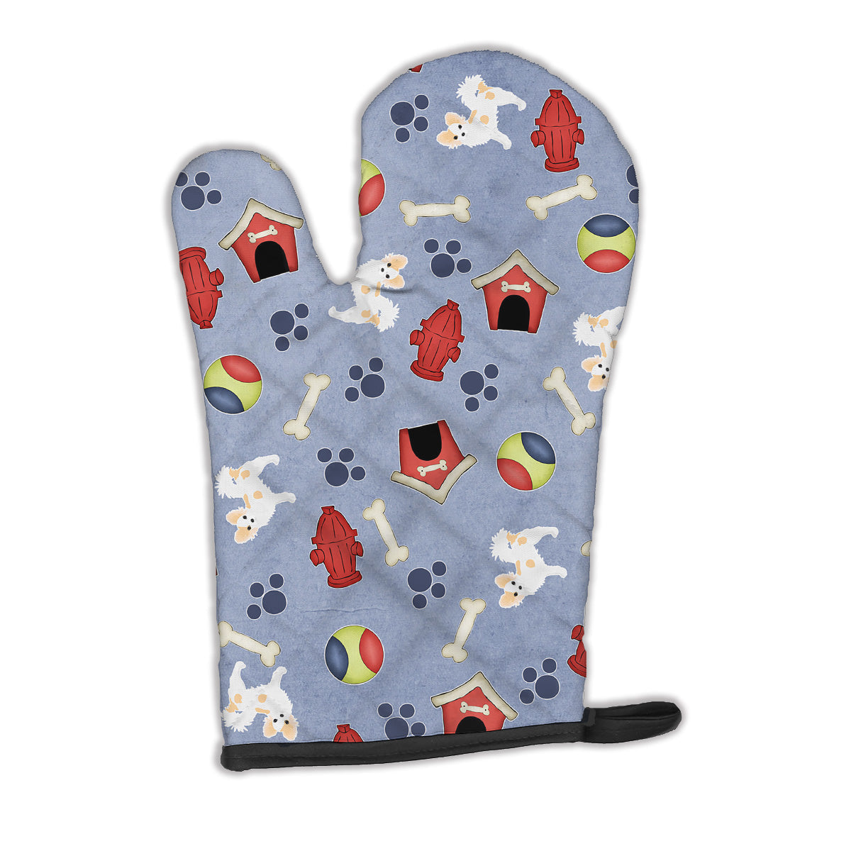 Dog House Collection Longhair Pied Chihuahua Oven Mitt Heat Resistant Thick Oven Mitt for Hot Pans and Oven, Kitchen Mitt Protect Hands, Cooking Baking Glove