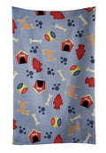 Dog House Collection Red Chihuahua Kitchen Towel Velour Plush Front and Cotton Loop Back Machine Washable