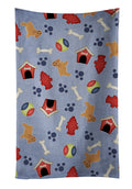 Dog House Collection Cocker Spaniel Kitchen Towel Velour Plush Front and Cotton Loop Back Machine Washable