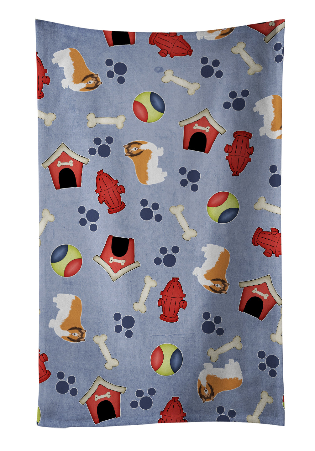 Dog House Collection Rough Collie Kitchen Towel Velour Plush Front and Cotton Loop Back Machine Washable