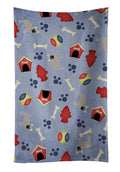 Dog House Collection French Bulldog Kitchen Towel Velour Plush Front and Cotton Loop Back Machine Washable