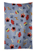 Dog House Collection Brindle Cropped Great Dane Kitchen Towel Velour Plush Front and Cotton Loop Back Machine Washable