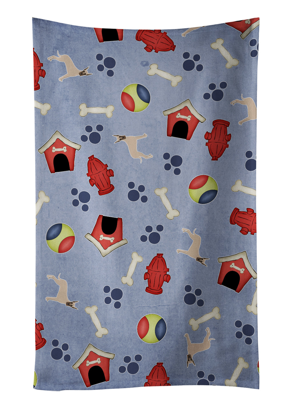 Dog House Collection Fawn Cropped Great Dane Kitchen Towel Velour Plush Front and Cotton Loop Back Machine Washable