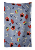 Dog House Collection Harlequin Natural Great Dane Kitchen Towel Velour Plush Front and Cotton Loop Back Machine Washable