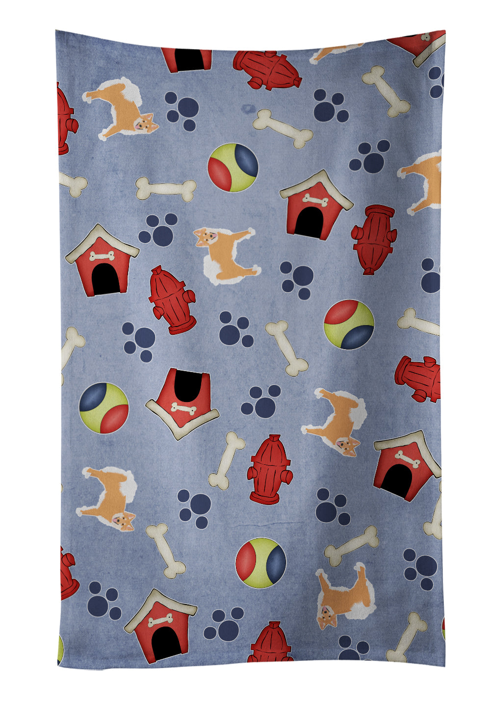 Dog House Collection Icelandic Shepherd Kitchen Towel Velour Plush Front and Cotton Loop Back Machine Washable