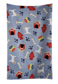 Dog House Collection Jack Russell Terrier Kitchen Towel Velour Plush Front and Cotton Loop Back Machine Washable