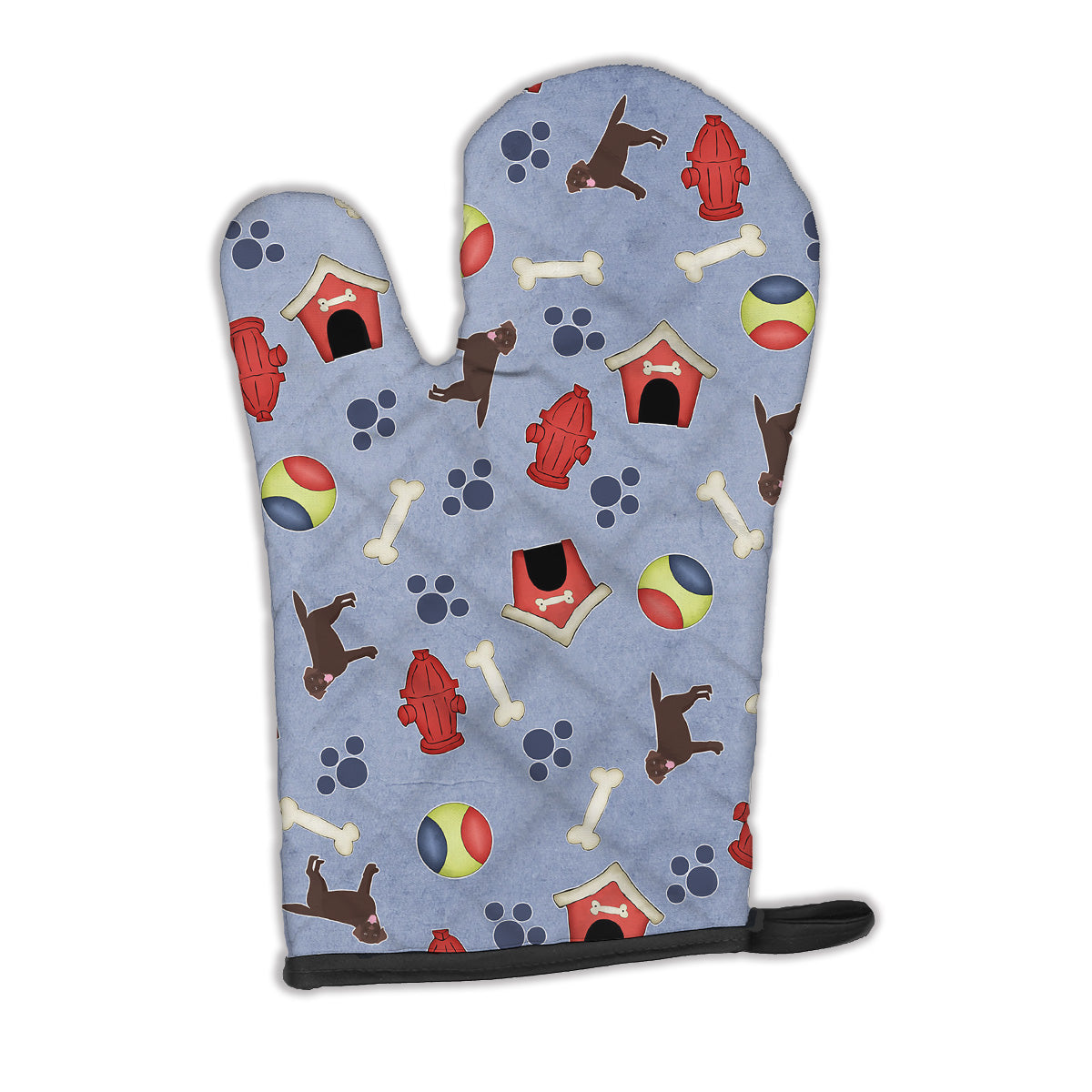 Dog House Collection Chocolate Labrador Retriever Oven Mitt Heat Resistant Thick Oven Mitt for Hot Pans and Oven, Kitchen Mitt Protect Hands, Cooking Baking Glove
