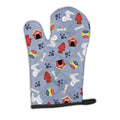Dog House Collection Maltese Oven Mitt Heat Resistant Thick Oven Mitt for Hot Pans and Oven, Kitchen Mitt Protect Hands, Cooking Baking Glove