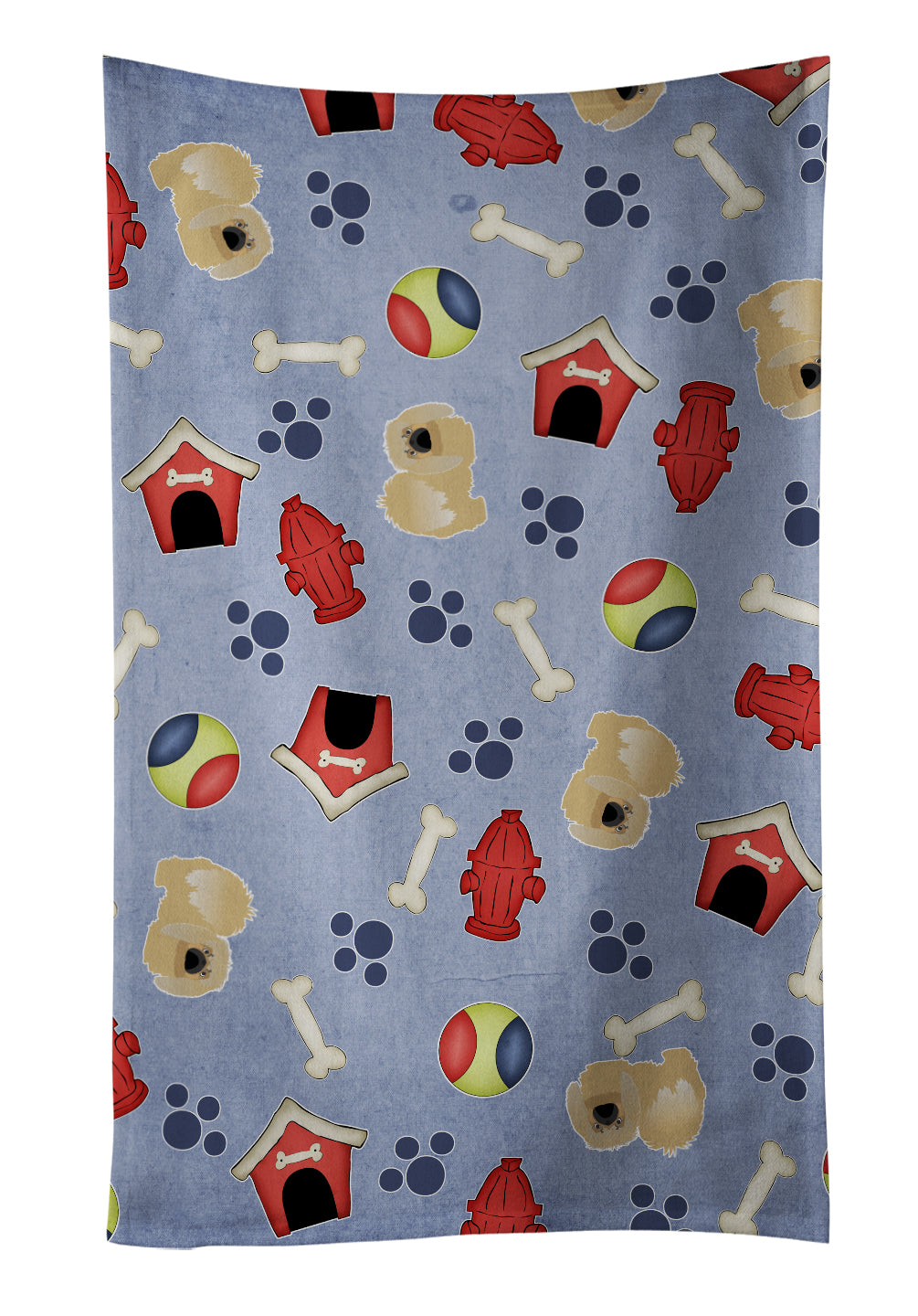Dog House Collection Pekingese Kitchen Towel Velour Plush Front and Cotton Loop Back Machine Washable