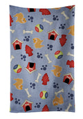 Dog House Collection Red Pomeranian Kitchen Towel Velour Plush Front and Cotton Loop Back Machine Washable