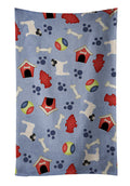 Dog House Collection Pug Kitchen Towel Velour Plush Front and Cotton Loop Back Machine Washable