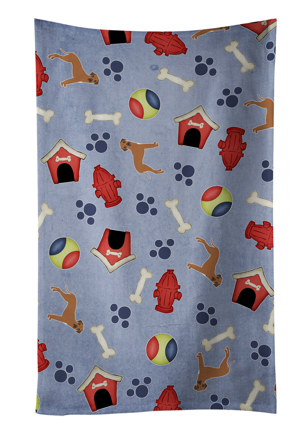 Dog House Collection Rhodesian Ridgeback Kitchen Towel Velour Plush Front and Cotton Loop Back Machine Washable
